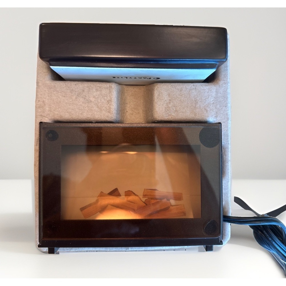 Partylite Fireplace Candle Warmer Wax Melt ScentGlow Black P91889 TESTED WORKS - Picture 2 of 6